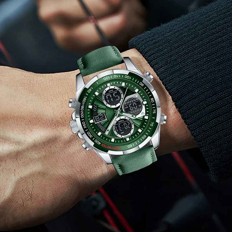 LIGE Fashion Military Watches For Men FOXBOX Top Brand Luxury Sports Chronograph Watch Waterproof Quartz Wristwatch Montre Homme