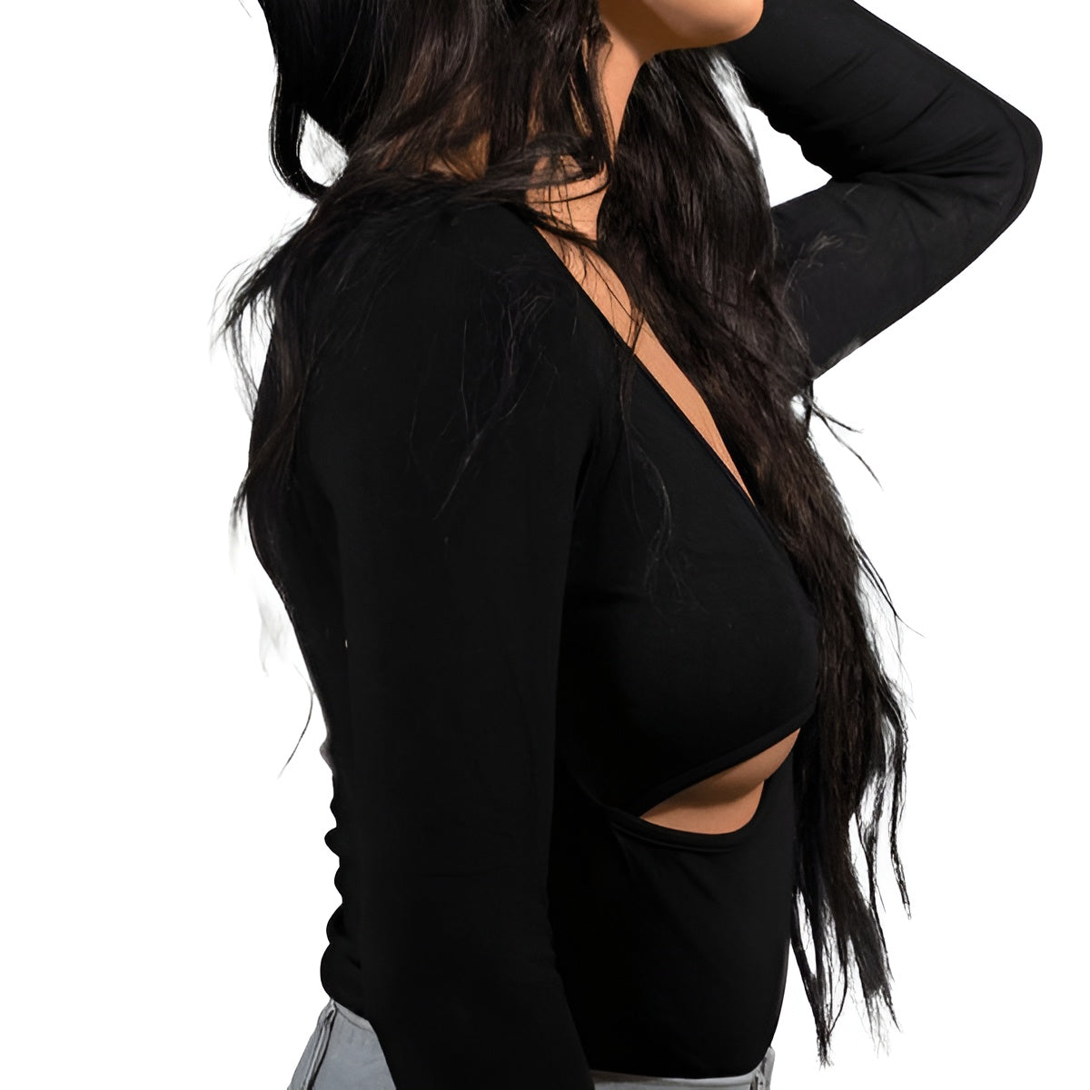 Black Knot Cut Out Top – Trendy Casual Wear