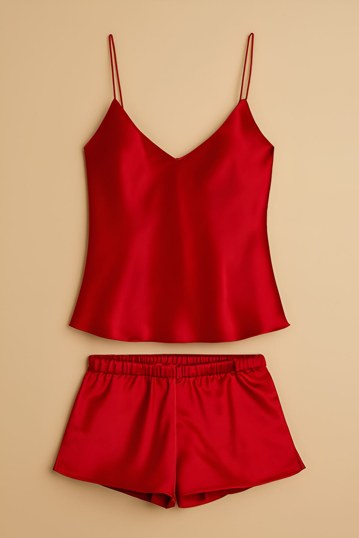 Satin Sleepwear Set – Luxe Camisole & Shorts