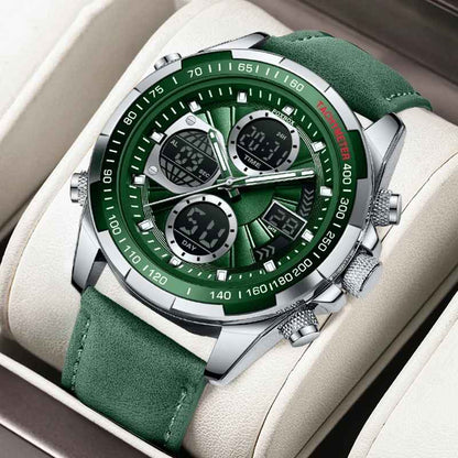 LIGE Fashion Military Watches For Men FOXBOX Top Brand Luxury Sports Chronograph Watch Waterproof Quartz Wristwatch Montre Homme