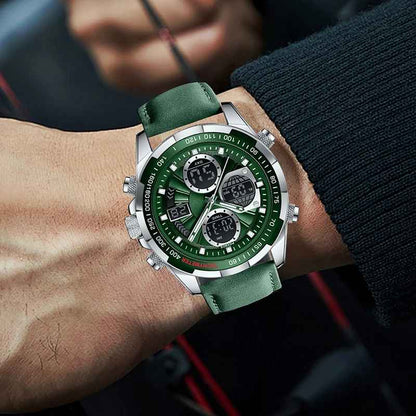 LIGE Fashion Military Watches For Men FOXBOX Top Brand Luxury Sports Chronograph Watch Waterproof Quartz Wristwatch Montre Homme