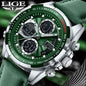 LIGE Fashion Military Watches For Men FOXBOX Top Brand Luxury Sports Chronograph Watch Waterproof Quartz Wristwatch Montre Homme