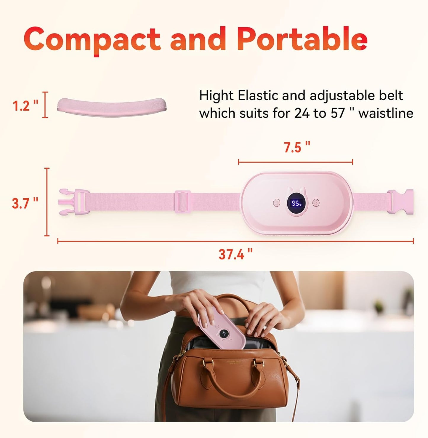 Women Period Pain Cramp heating Pad Relief Belt -portable Menstrual Heating Pad