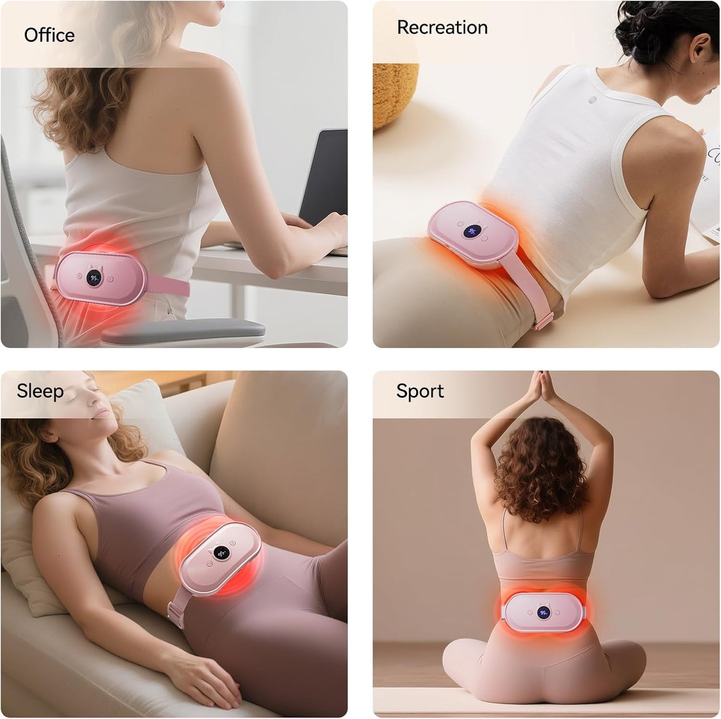 Women Period Pain Cramp heating Pad Relief Belt -portable Menstrual Heating Pad