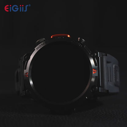 EIGIIS KE3 Smart Watch 3ATM Waterproof Original Design For Men Bluetooth Call Health Monitor With Flashlight 100+ Sports Modes