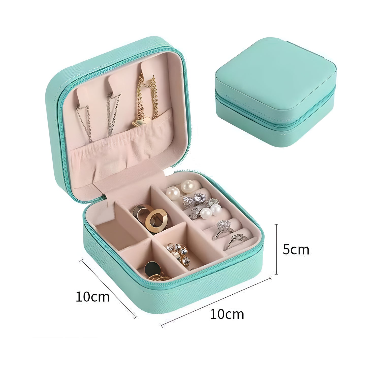 Portable Velvet Jewelry Storage Box