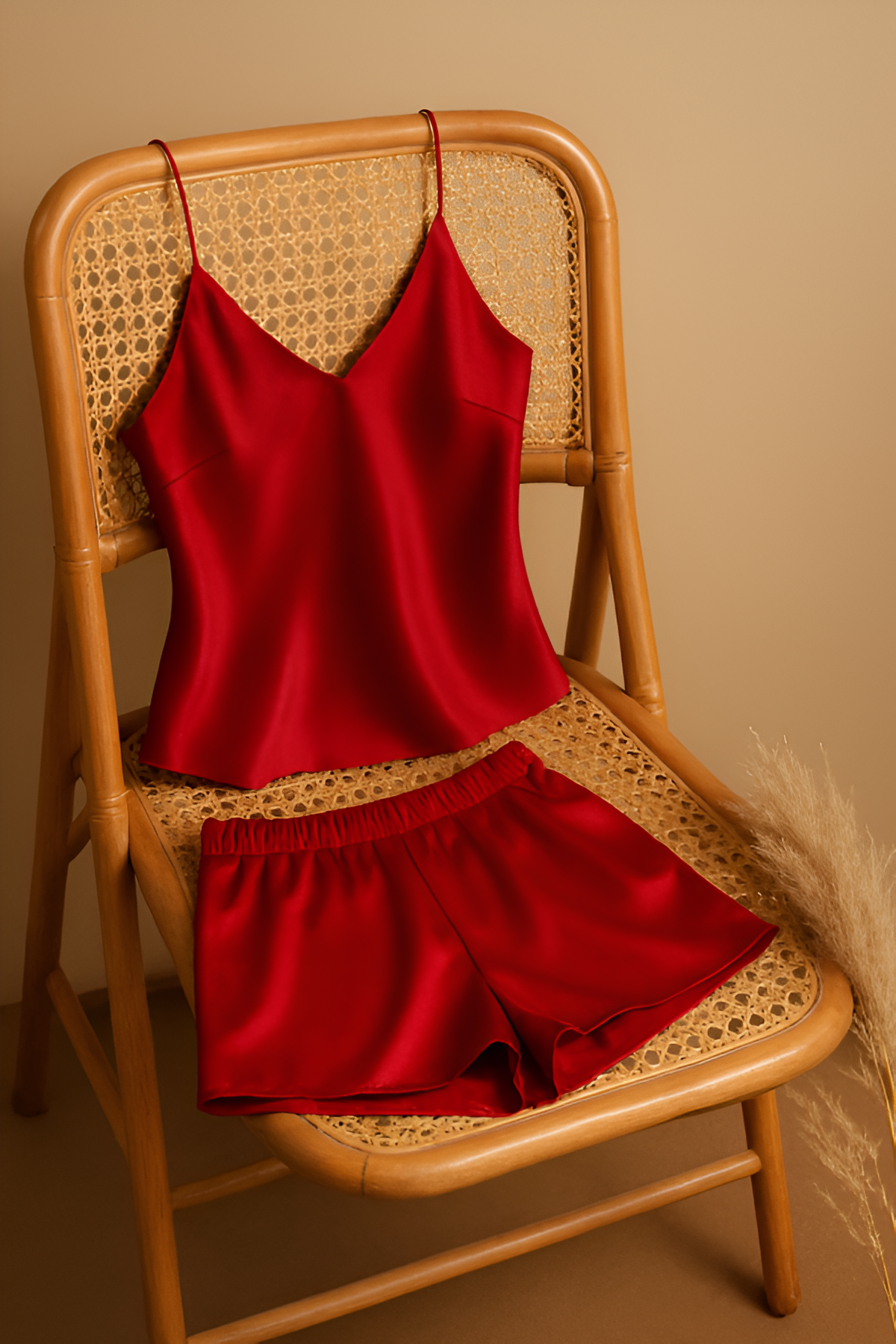 Satin Sleepwear Set – Luxe Camisole & Shorts